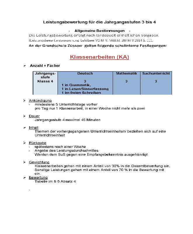 Leistungsbewertung für die Jahrgangsstufen 2 bis 4_Seite_1